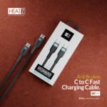 Heatz ZC29, 60W C to C Fast Charging Cable with USB-C ports