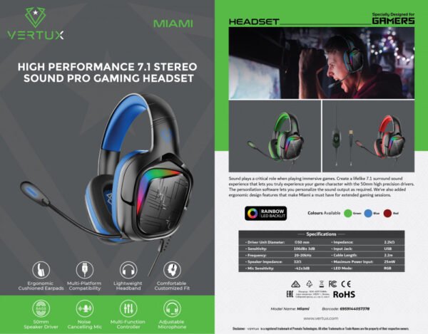 Vertux Miami HD Gaming Headset
