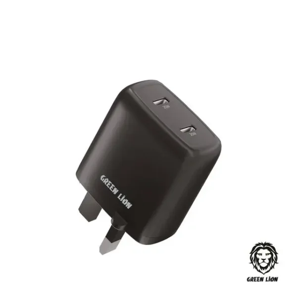 Green Lion Dual Port USB-C Wall Charger 40W UK