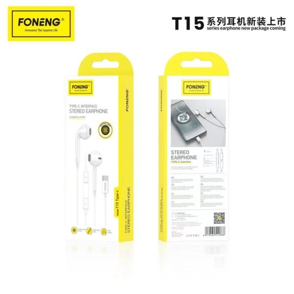 Foneng T15 Stereo Earphone Type-C