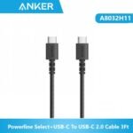 Anker Powerline Select+ Usb-c To Usb-c 2.0 Cable (3ft/0.9m) Black- A8032H11