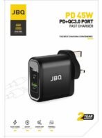 JBQ 45W PD + QC3.0 Port Fast Wall Charger Black HC-745